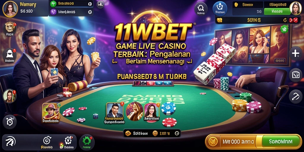 Tampilan gameplay Live Casino yang menarik dan interaktif di 11WBET.