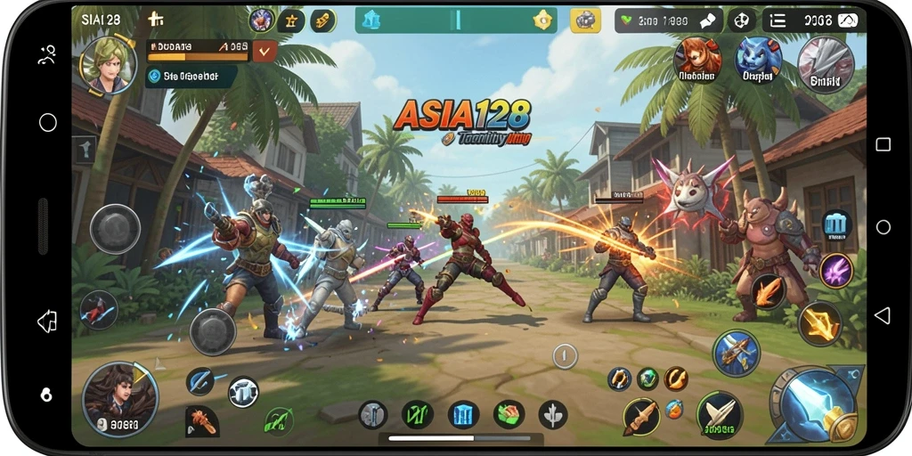 Tampilan aplikasi ASIA128 yang menarik dan mudah digunakan.