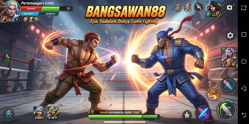 Tampilan pertarungan seru dalam gameplay BANGSAWAN88.