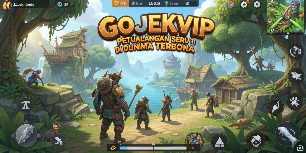 Tangkapan layar gameplay <strong>GOJEKVIP</strong> menampilkan petualangan seru dalam dunia terbuka.