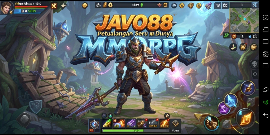 Screenshot menampilkan aksi seru dalam petualangan MMORPG JAVO88.