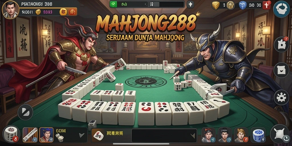 Tampilan grafis pertarungan epik di MAHJONG288.
