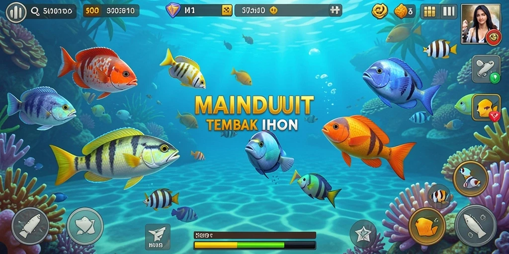 Gameplay seru MAINDUIT dengan grafis menembak ikan.