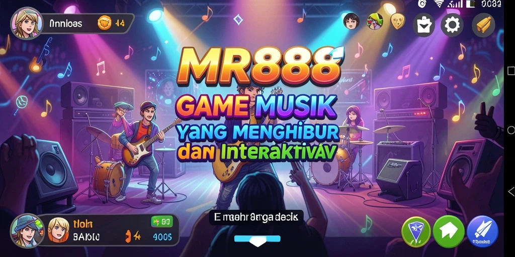 Gameplay interaktif dan seru dalam MR888 yang penuh dengan tantangan musik.