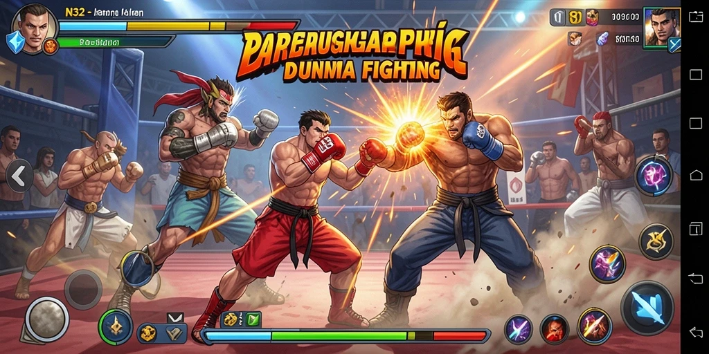 Tampilan screenshot gameplay N32 yang menampilkan aksi pertarungan mendebarkan.