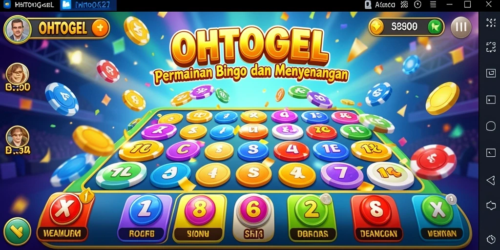 Tampilan gameplay seru dalam OHTOGEL dengan tema Bingo yang menarik.
