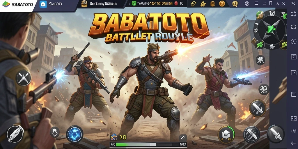 Gameplay seru SABATOTO di medan pertempuran Battle Royale.