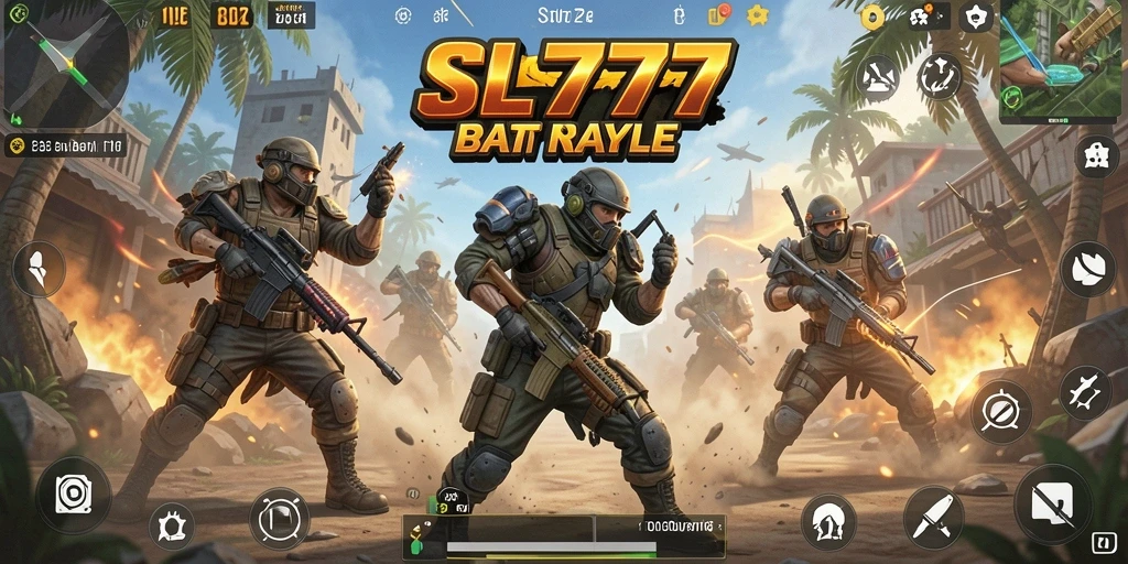 Gameplay menarik di dalam SL777, menampilkan pertempuran intens Battle Royale.
