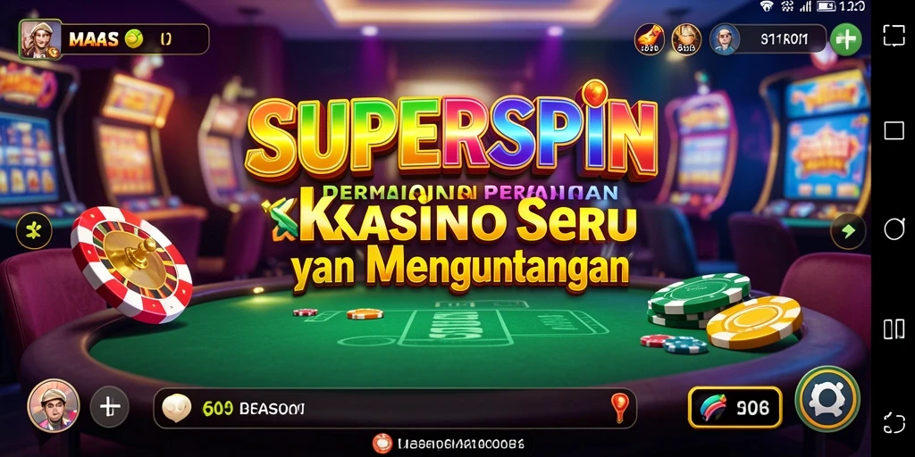 Tampilan gameplay seru dari permainan Kasino SUPERSPIN.