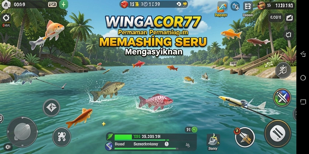 Tampilan gameplay WINGACOR77 dengan aksi memancing yang mendebarkan.